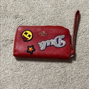 Red coach wallet